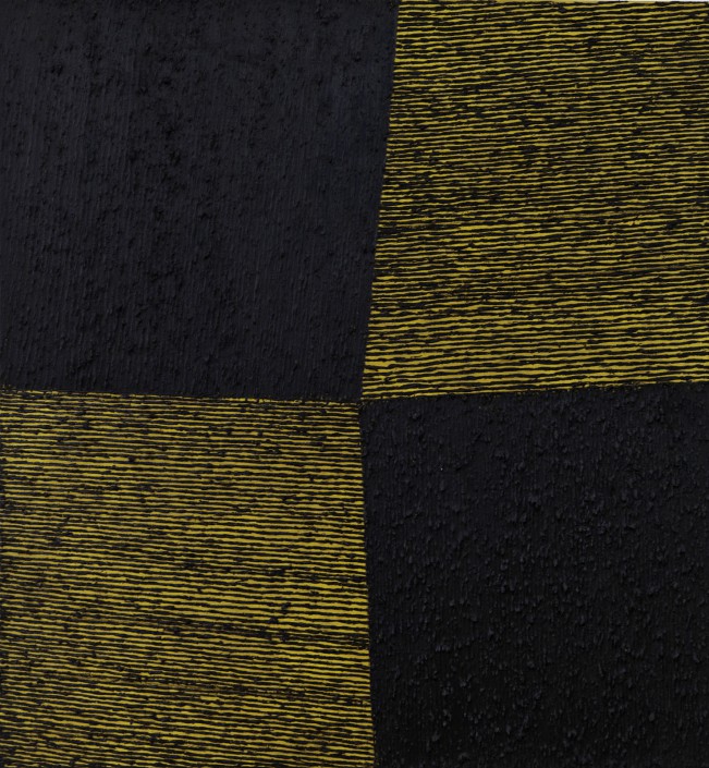 "Intervalo Negro" Öl / Pigment / Marmormehl (140 cm x 130 cm)